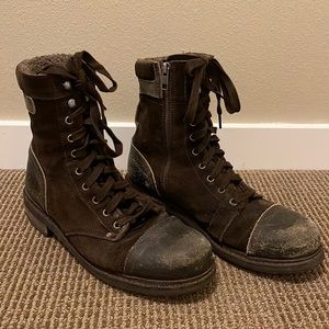 Diesel side zip boots